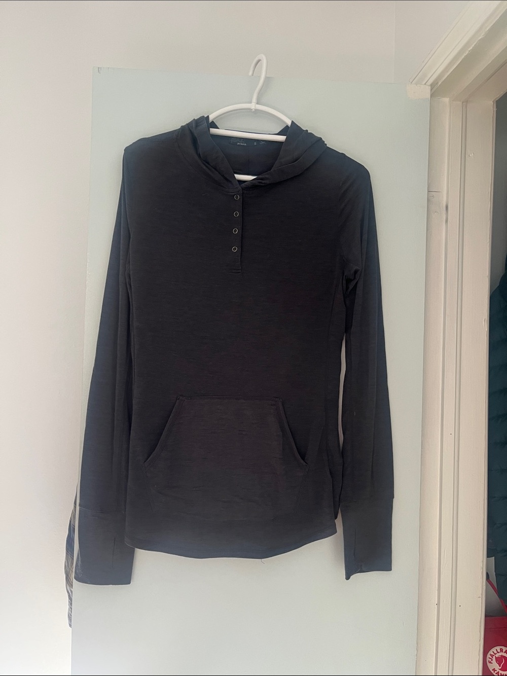 Prana Black Hooded Pullover
